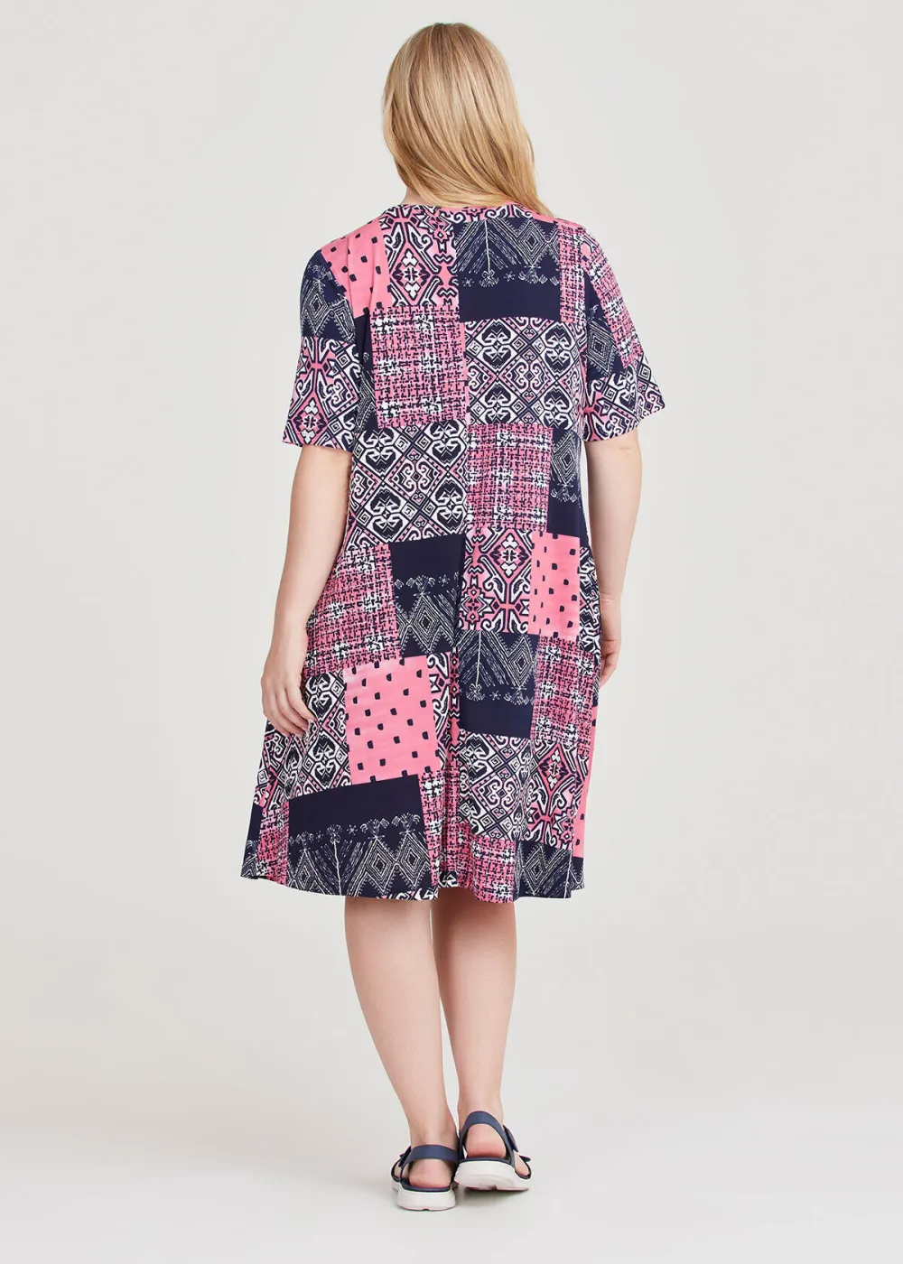 Tribal Shift Midi Dress