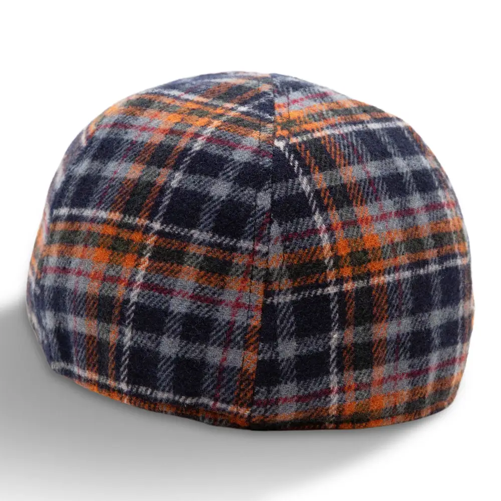 The Underdog Boston Scally Cap - Triumph Orange Plaid