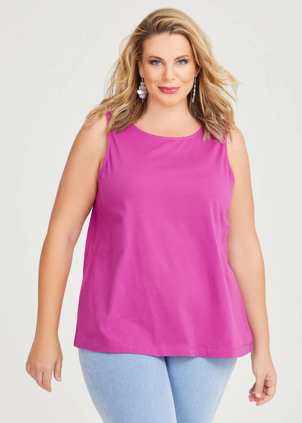 Cotton Crew Neck Tank