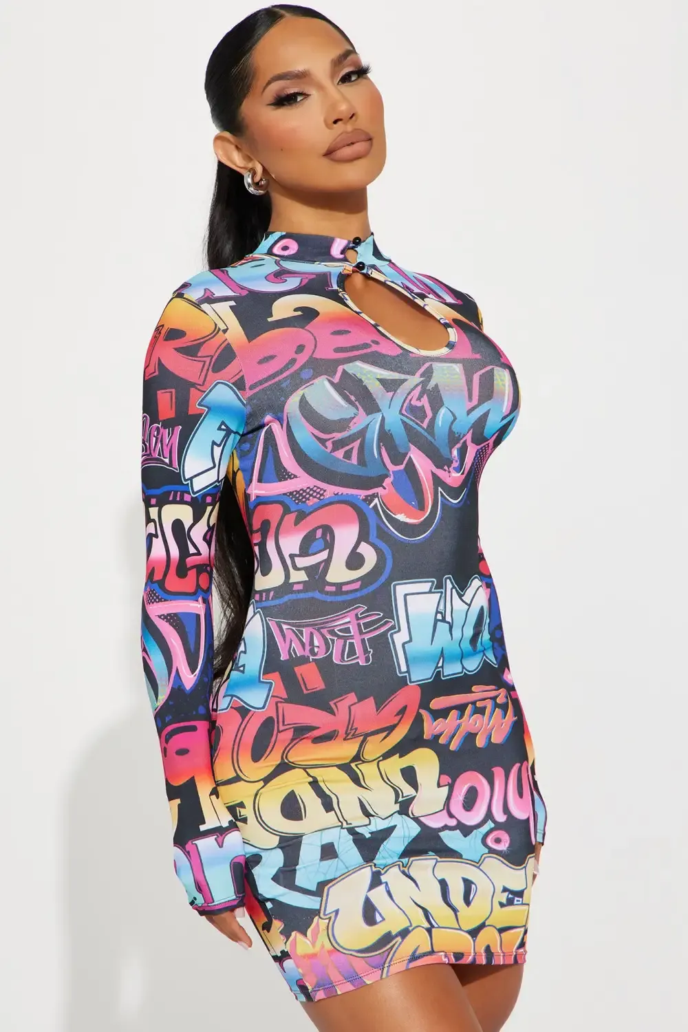Street Clubbing Mini dress - Multi Color