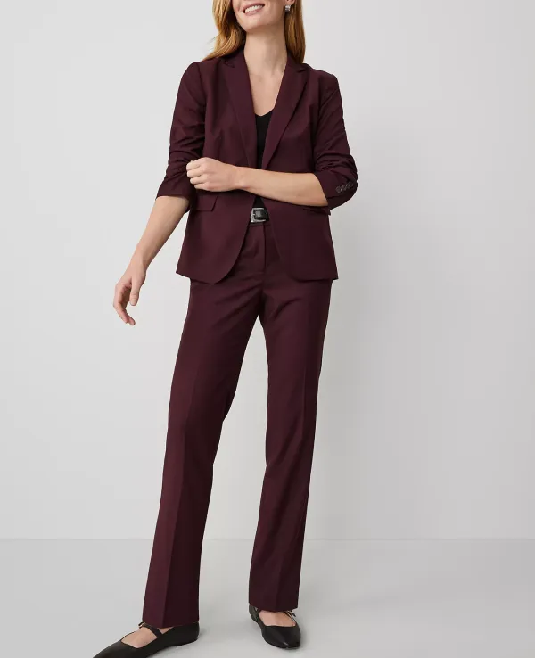 The Straight Pant In Wool Blend Stretch