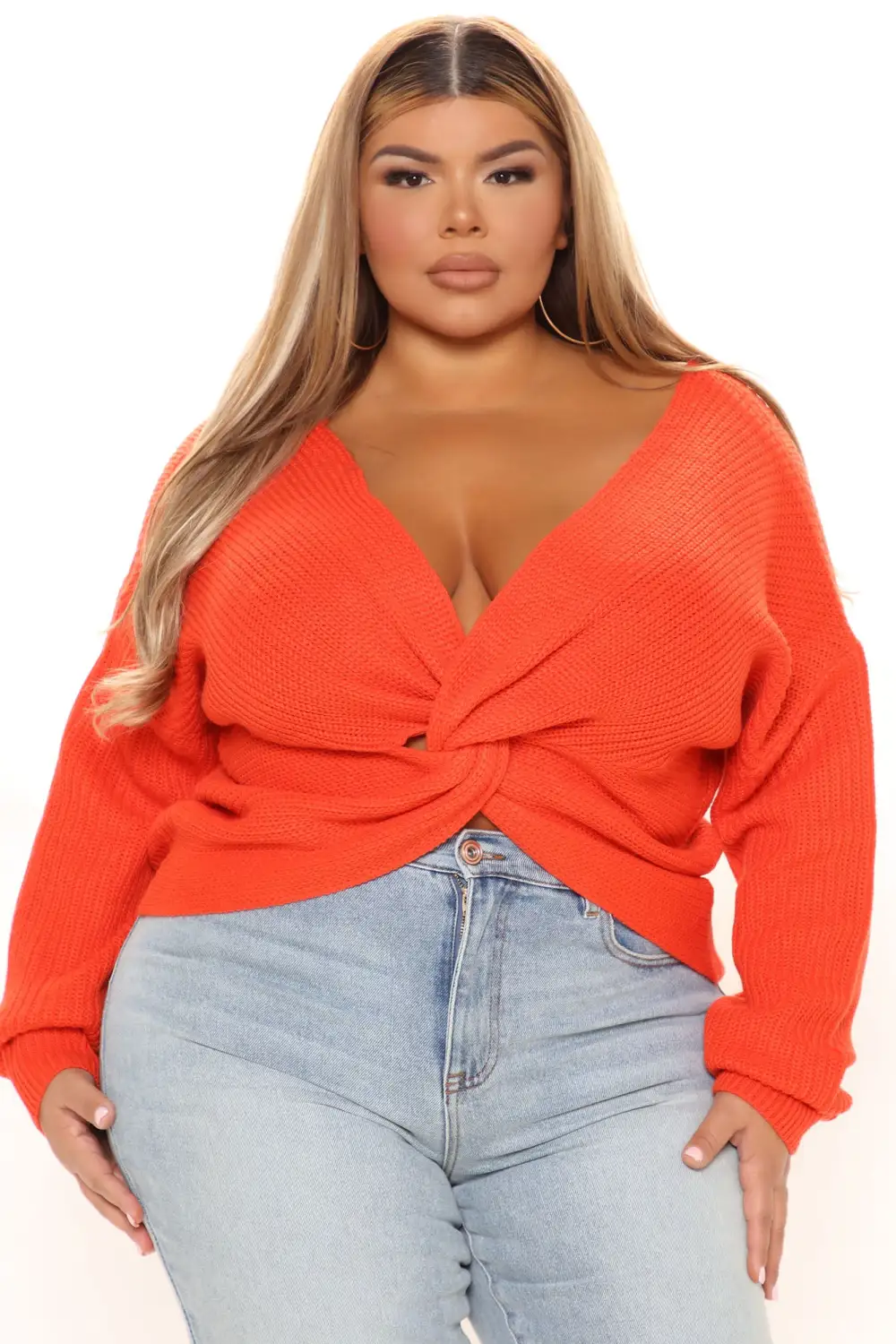 Falls Favorite Girl Sweater II - Orange
