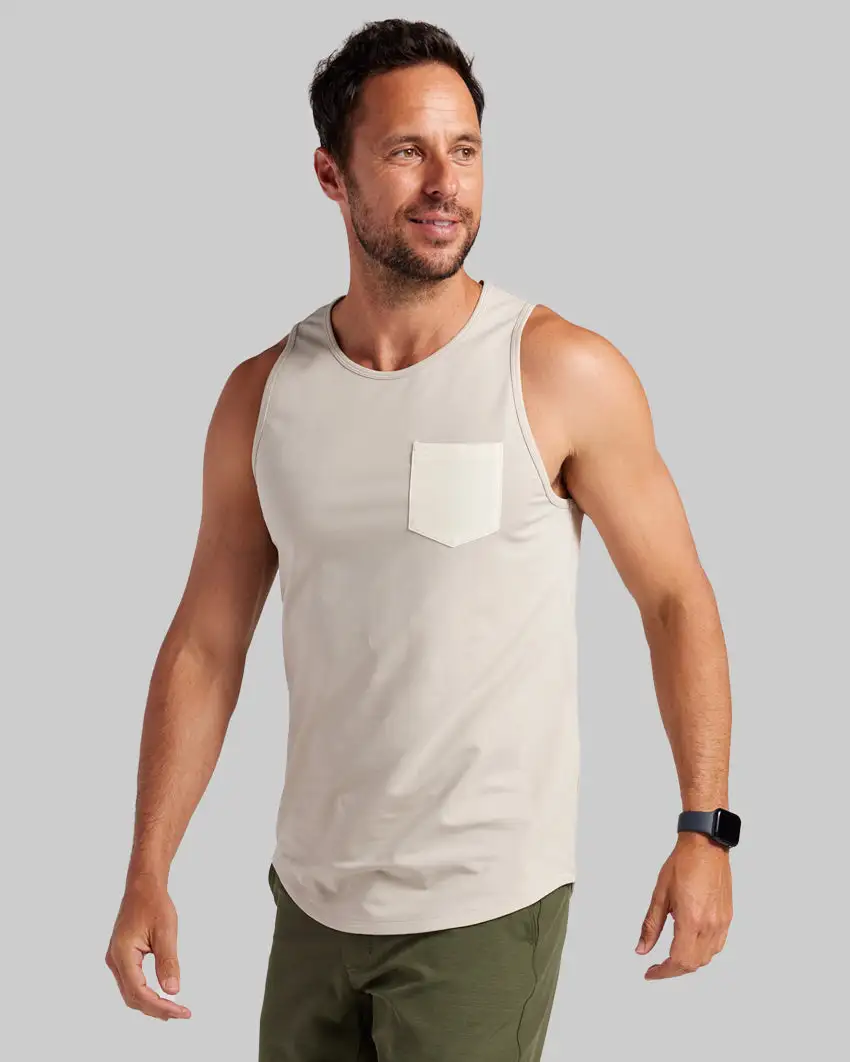 Lux Drop-Cut Pocket Tank