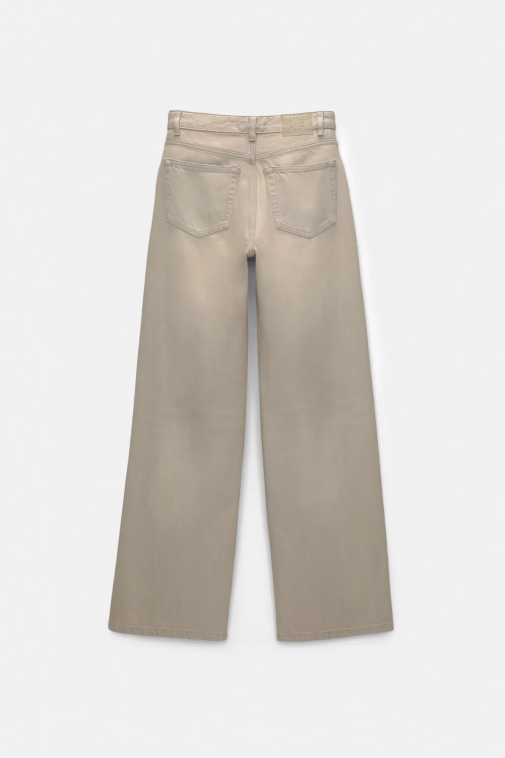 Jeans wide leg tiro alto