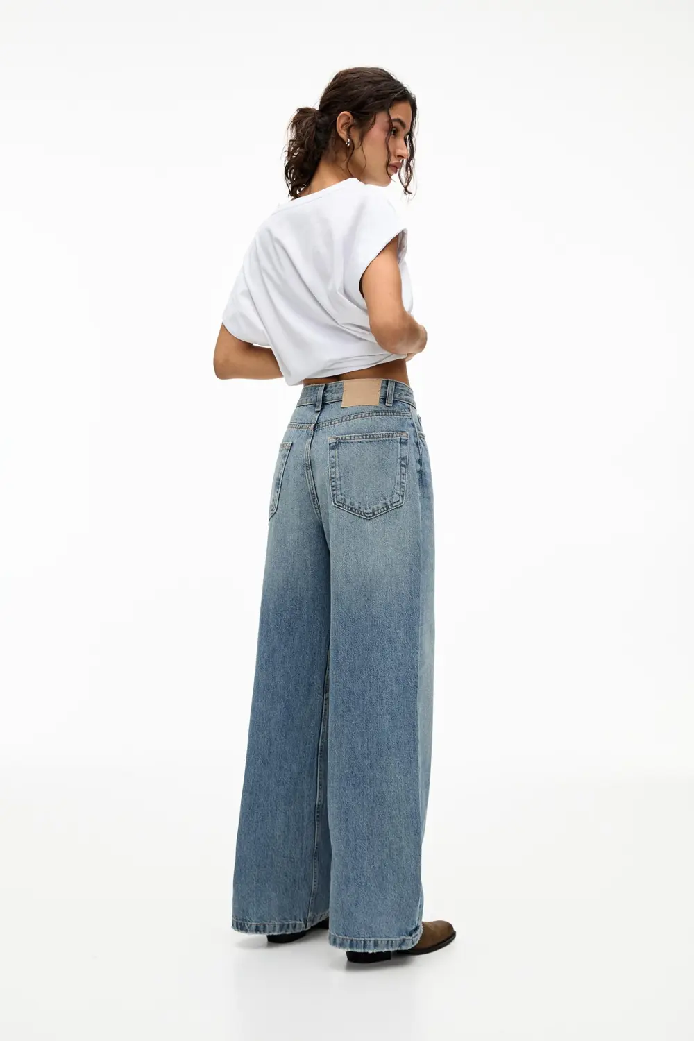 Jeans baggy tiro medio