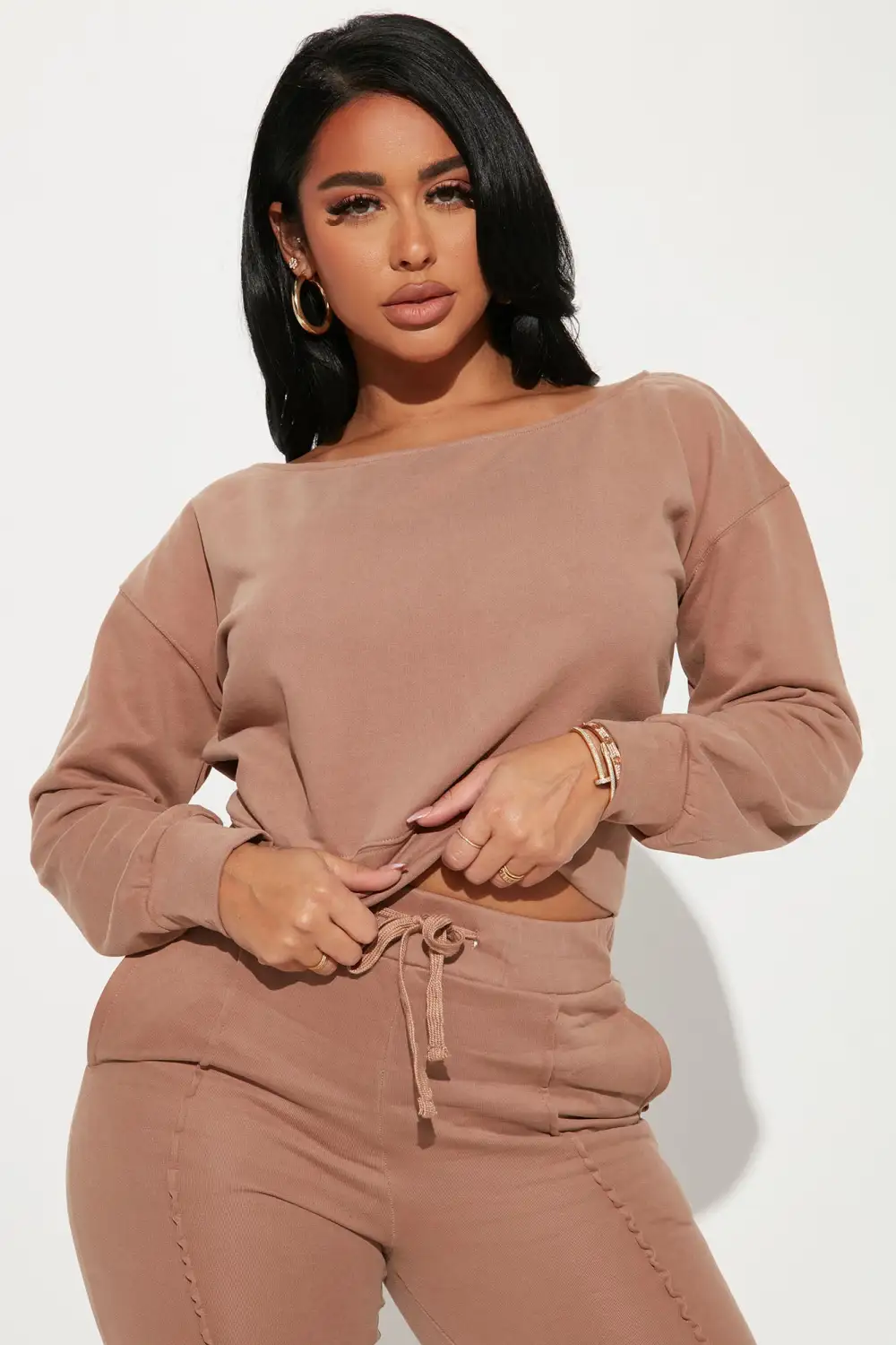 Easy Going Pant Set - Taupe