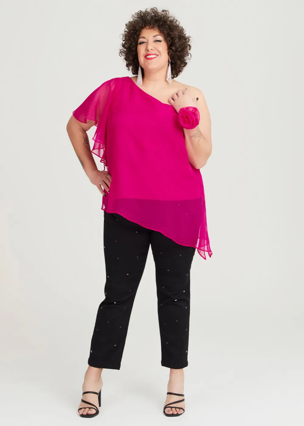 Ruffle Off-shoulder Blouse