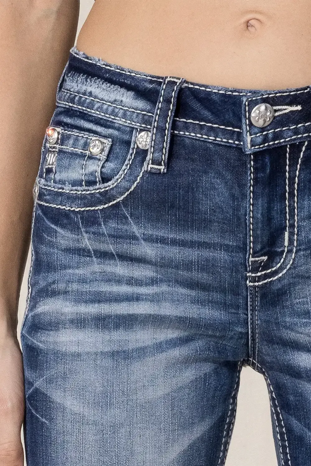 Fall Fleur De Lis Bootcut Jeans