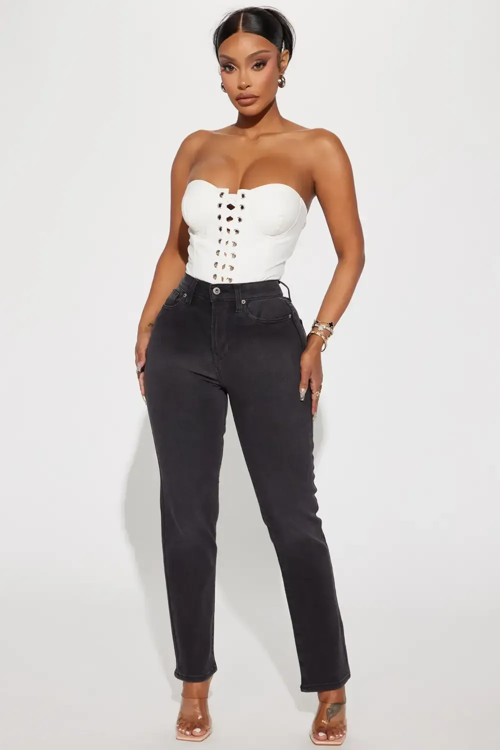 What You Like Stretch Straight Leg Jean - Black