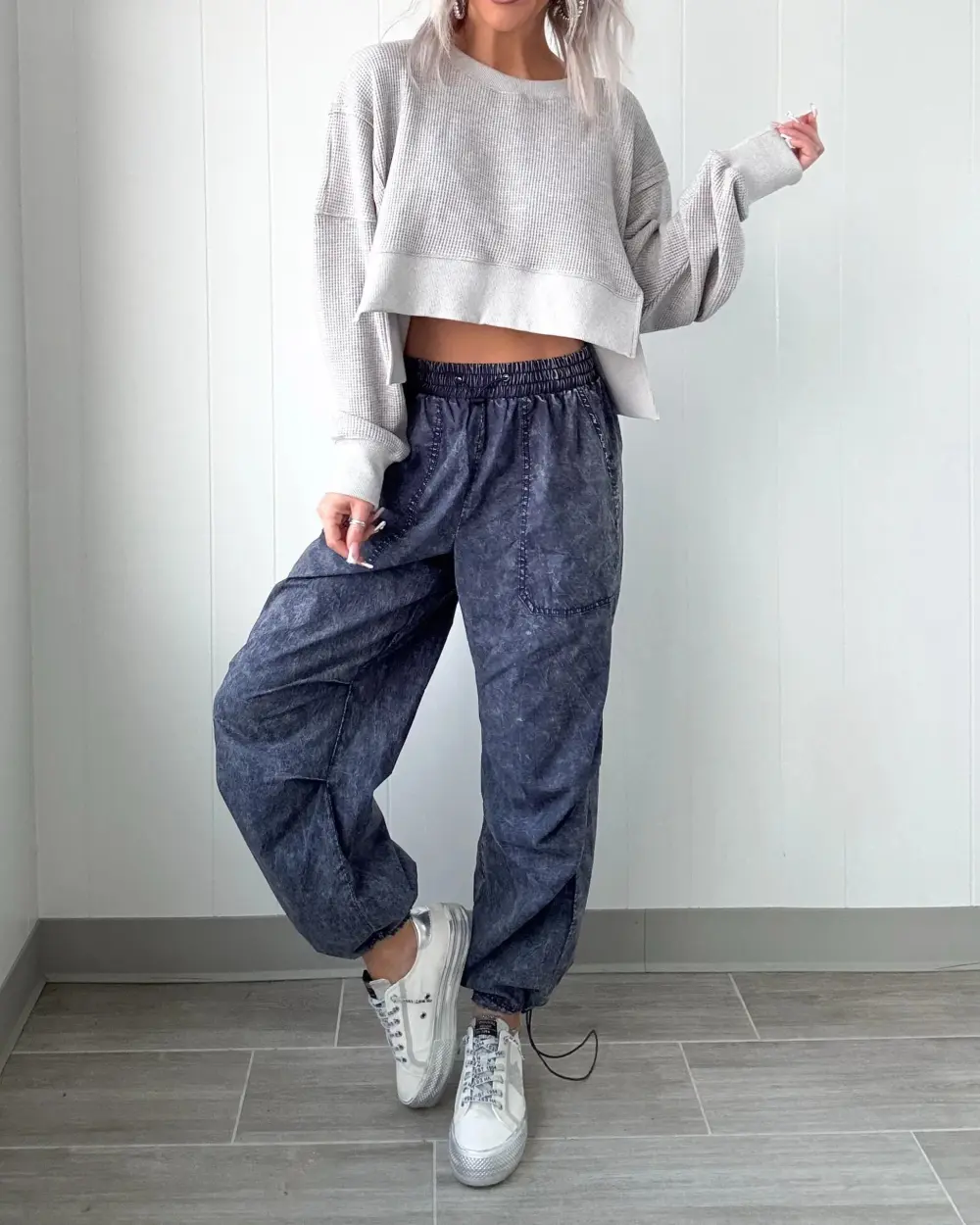 Letting Go Jogger Pants -Denim