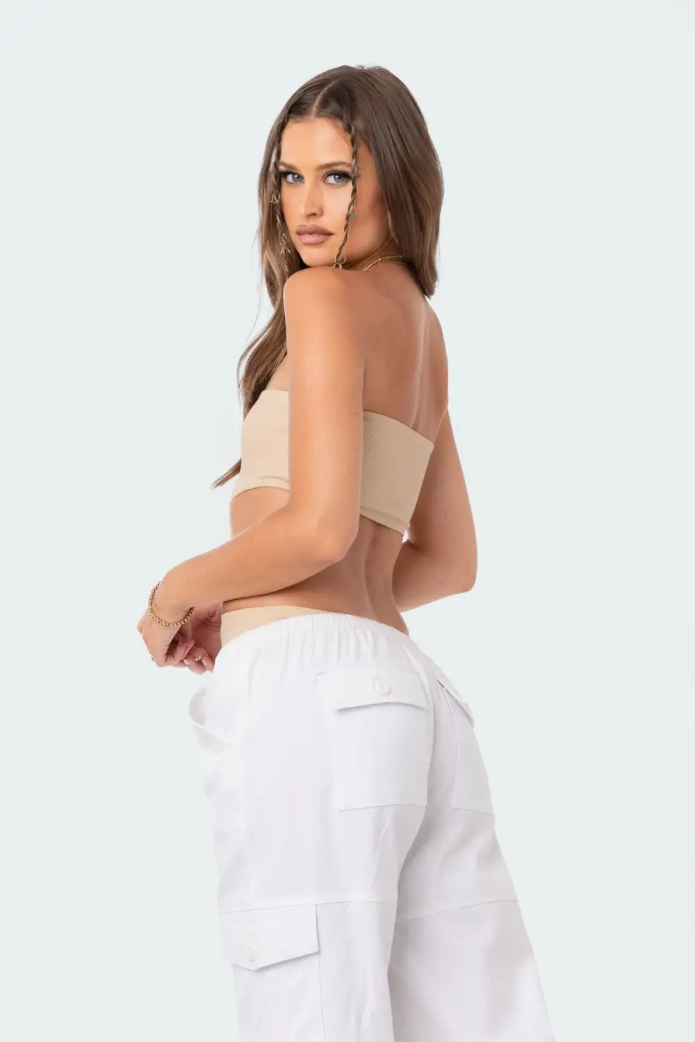 Vivie Ribbed Cut-Out Bodysuit