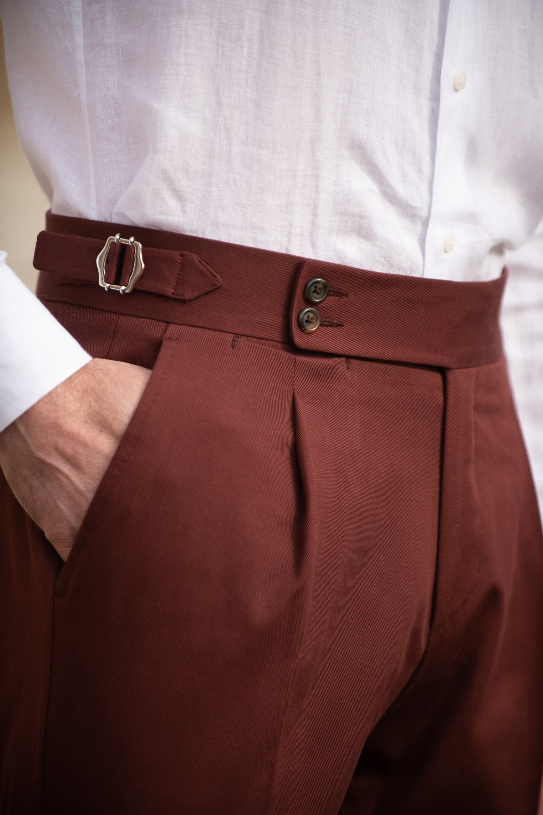 Bordeaux Cotton Trousers