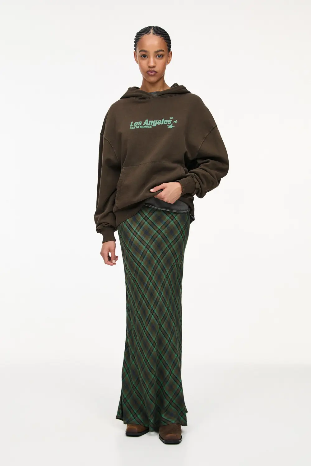 Sudadera capucha boxy estrellas