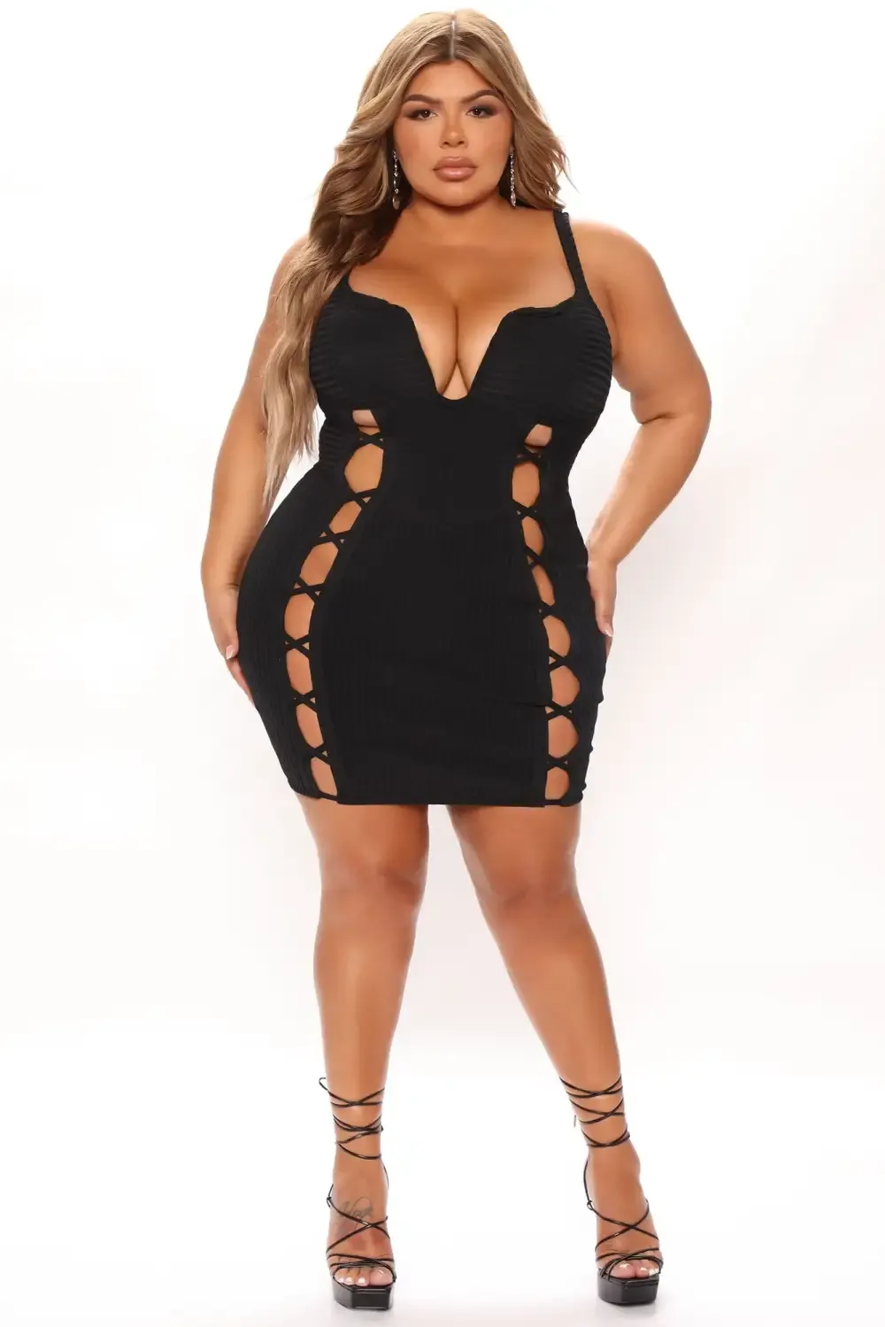 No Cuts Given Bandage Mini Dress - Black