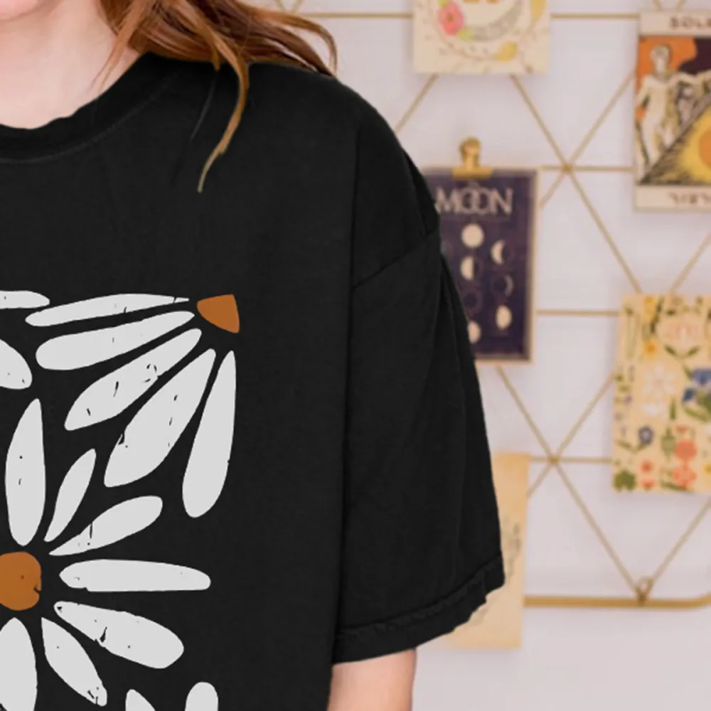 Round Neck Bohemian Print Women's Short Sleeve T-Shirt