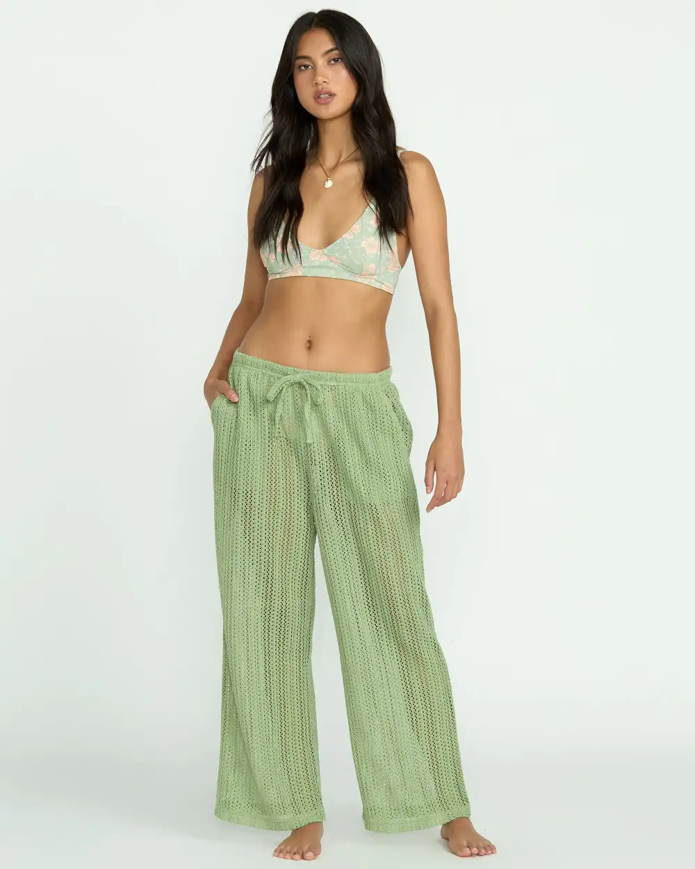 Tropic Beach Cover-Up Pants - Pistachio