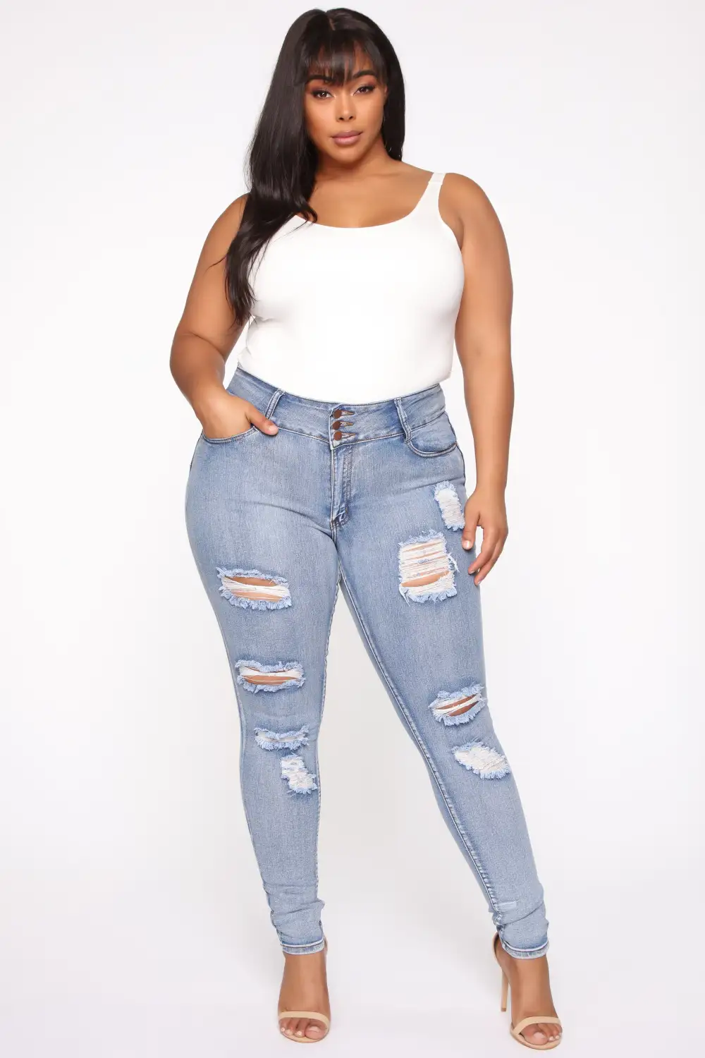 Baby Got Back Booty Lifting Jeans - Light Blue Wash