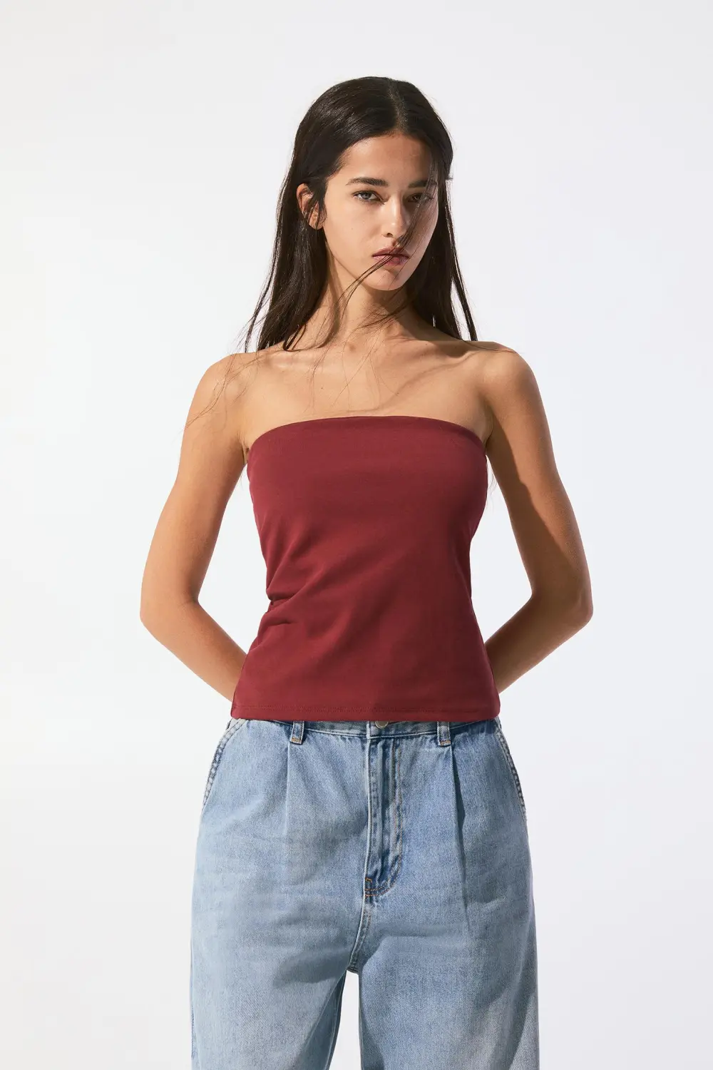 Strapless top