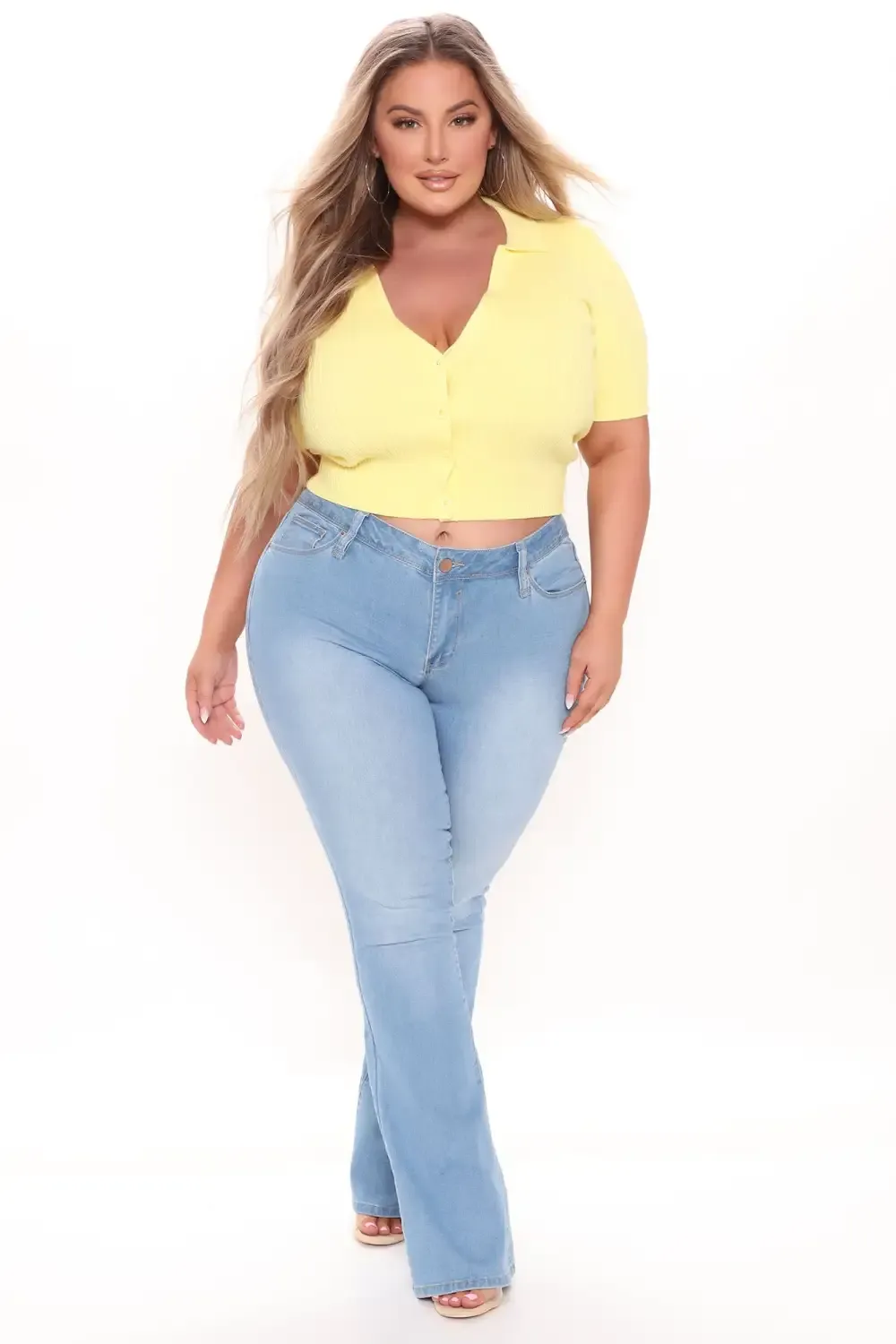 Jodie High Rise Flare Jeans - Light Blue Wash