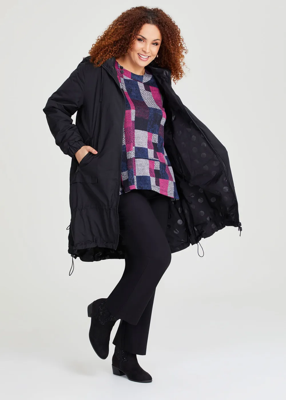 Spot Puffer Jacket Black