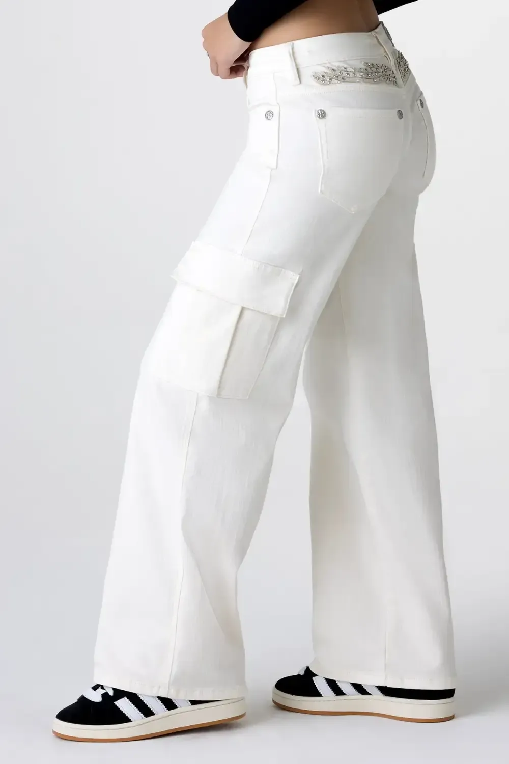 Evelyn Denim Cargo Jeans