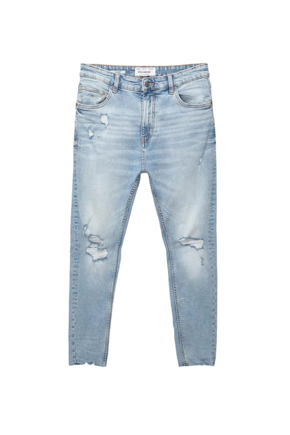 Ripped carrot fit jeans