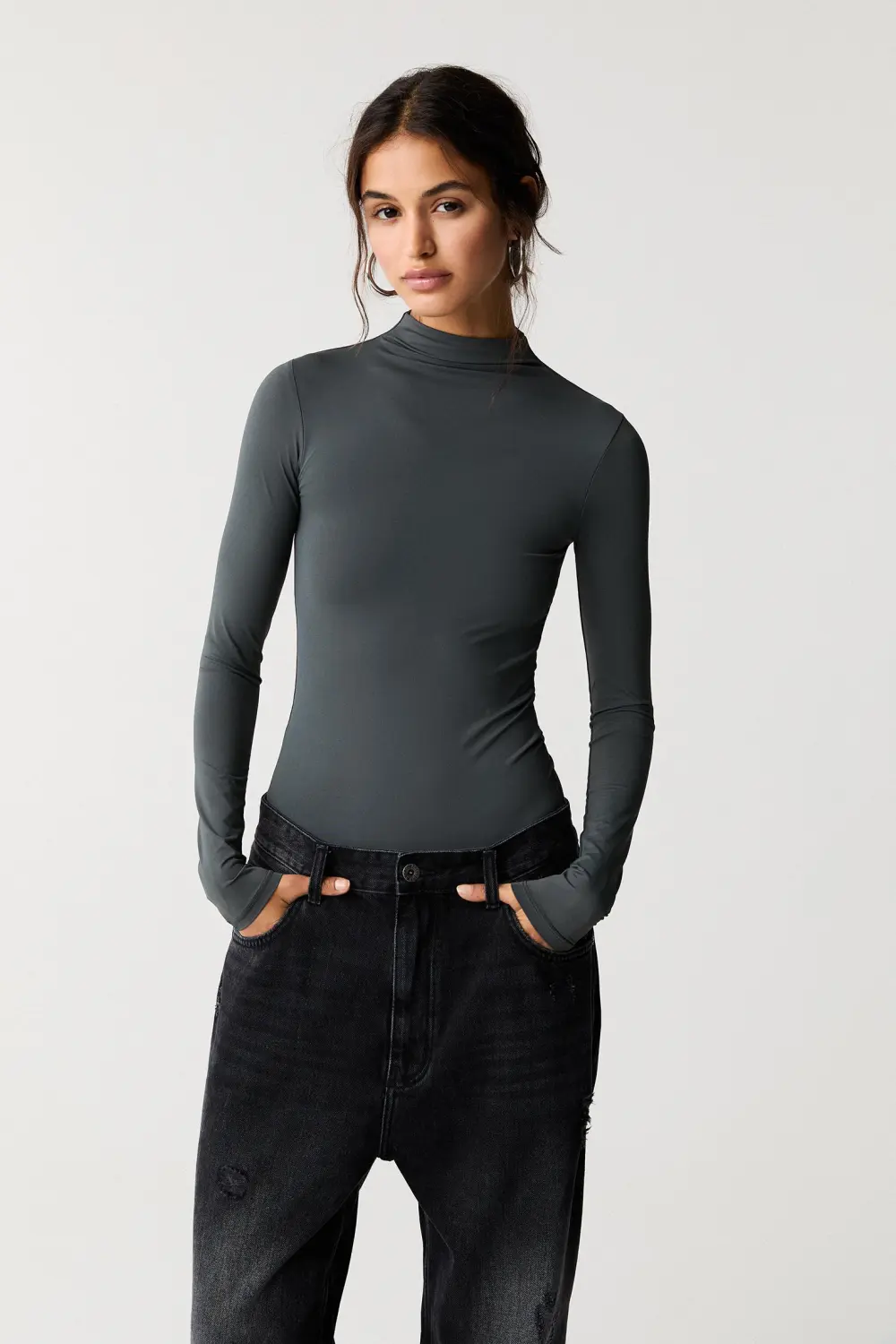 Long sleeve polyamide bodysuit