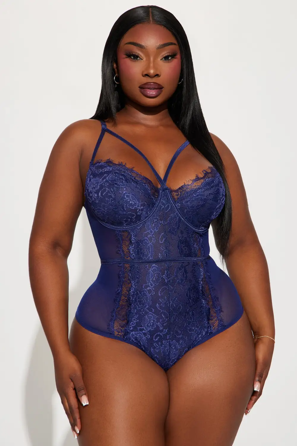 Somebody To Love Lace Teddy - Navy