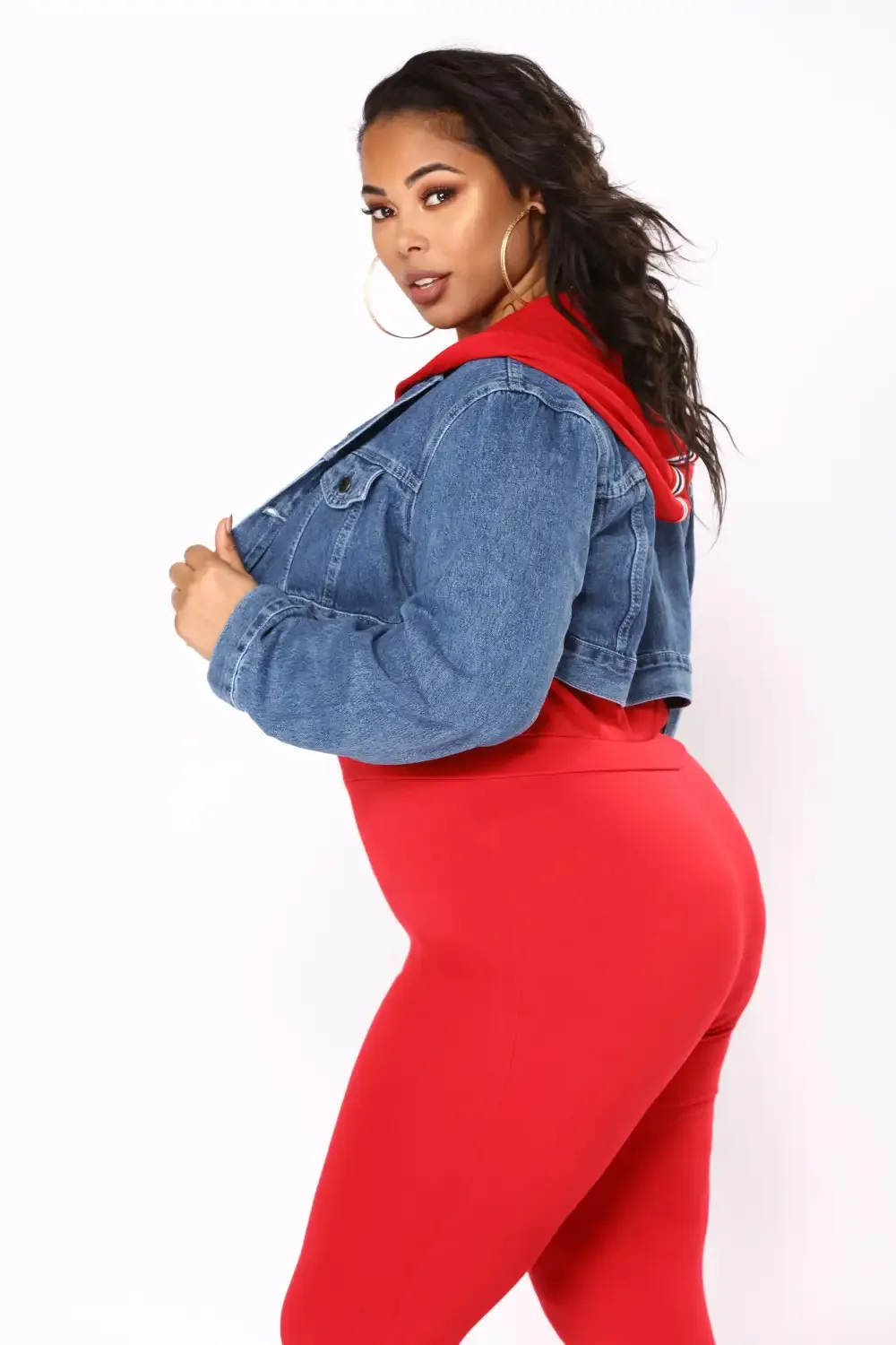 Cora Super Cropped Denim Jacket - Medium Wash