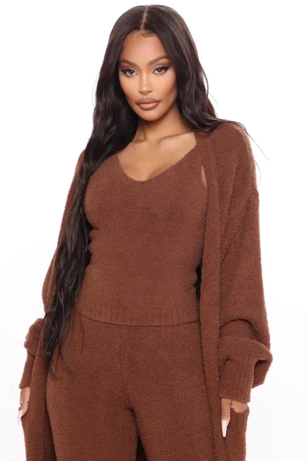 Living So Cozy 3 Piece Legging Set - Brown