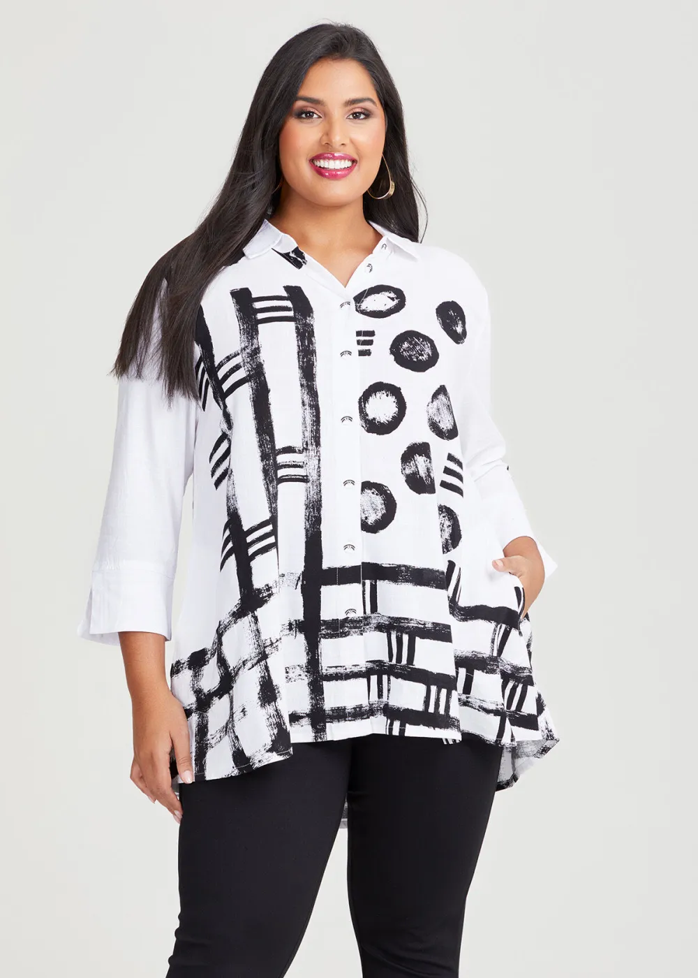 Zip Back Natural Shirt