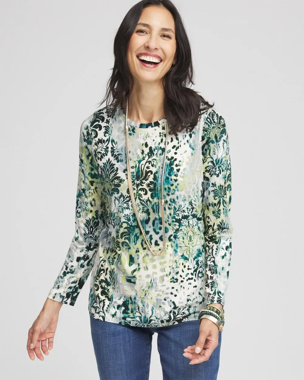 Touch of CoolTM Animal Print Layering Tee