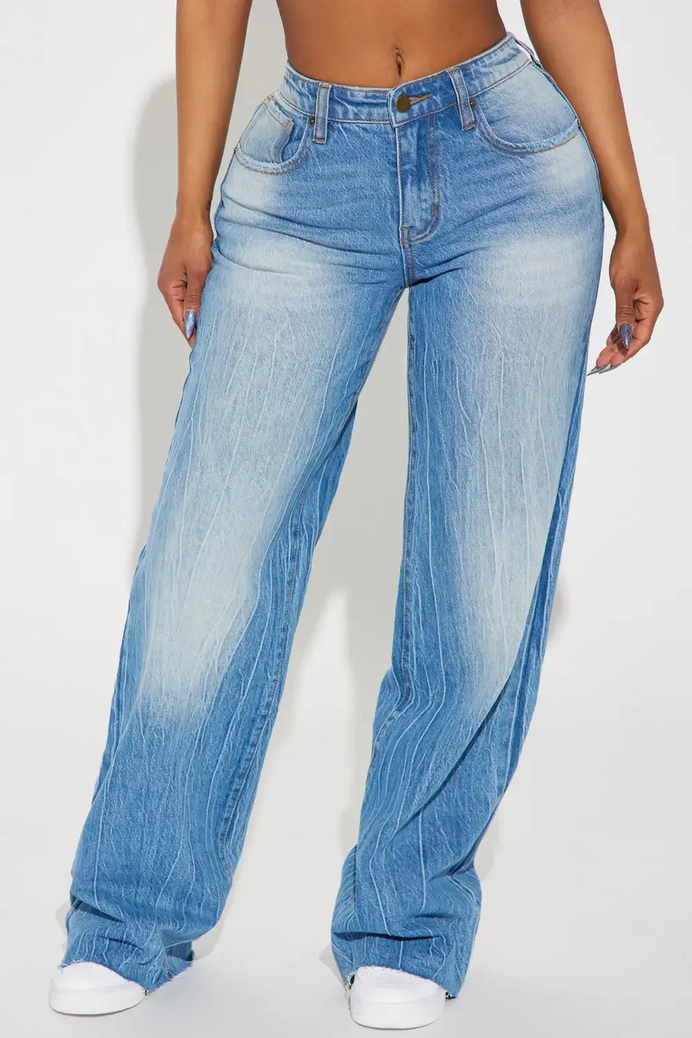 Lafayette Mid Rise Loose Jeans - Medium Wash
