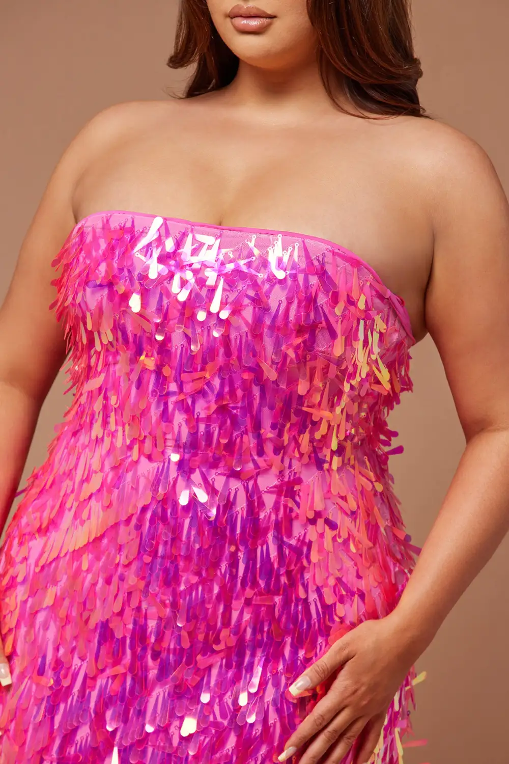 Elle Sequin Gown - Pink
