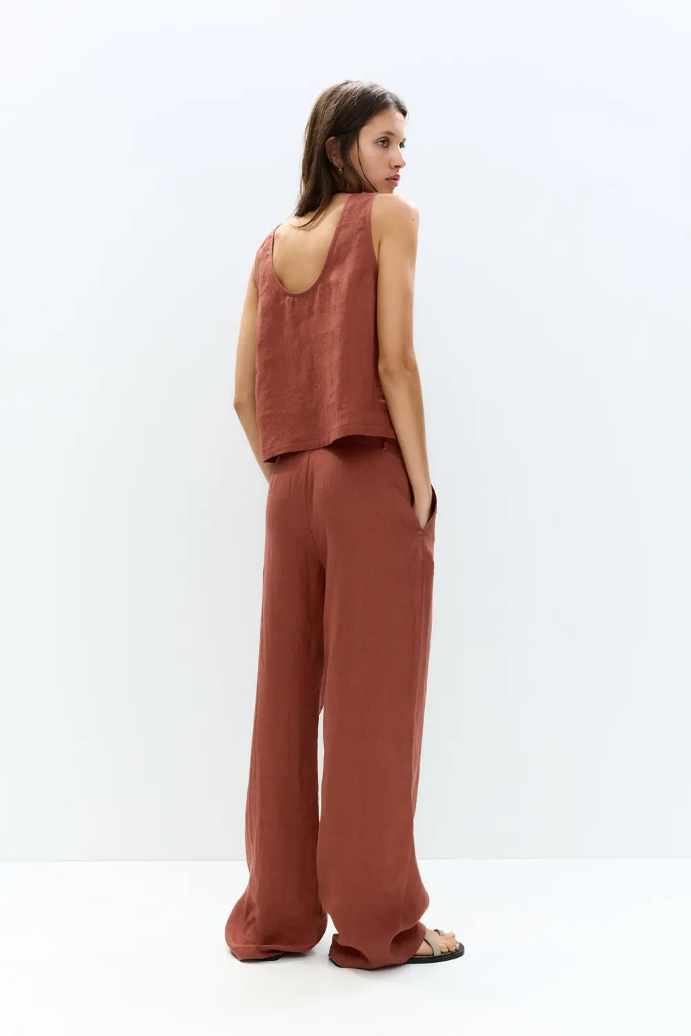 Flowing 100% linen top