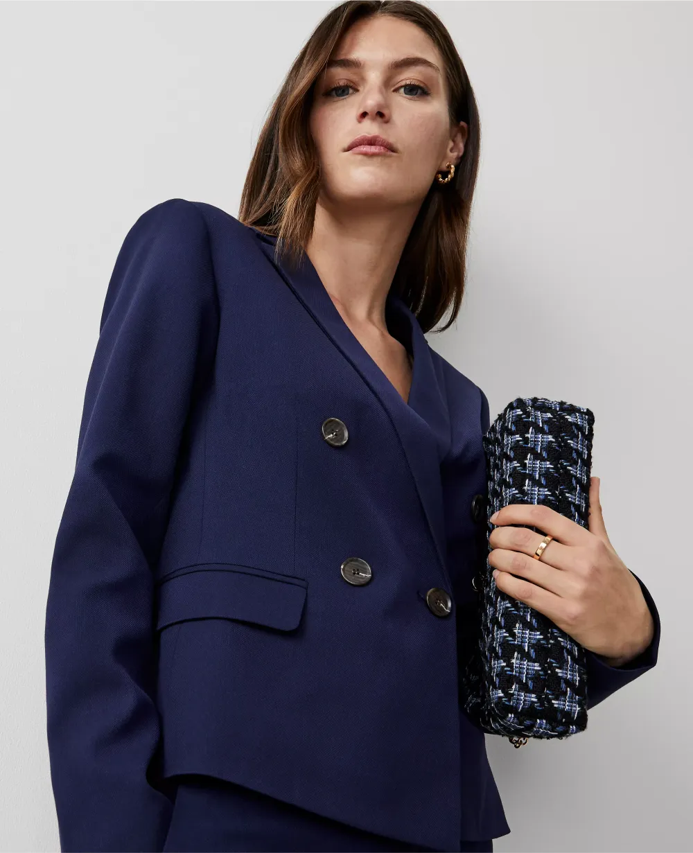 The Tailored Blazer in Textured Drape