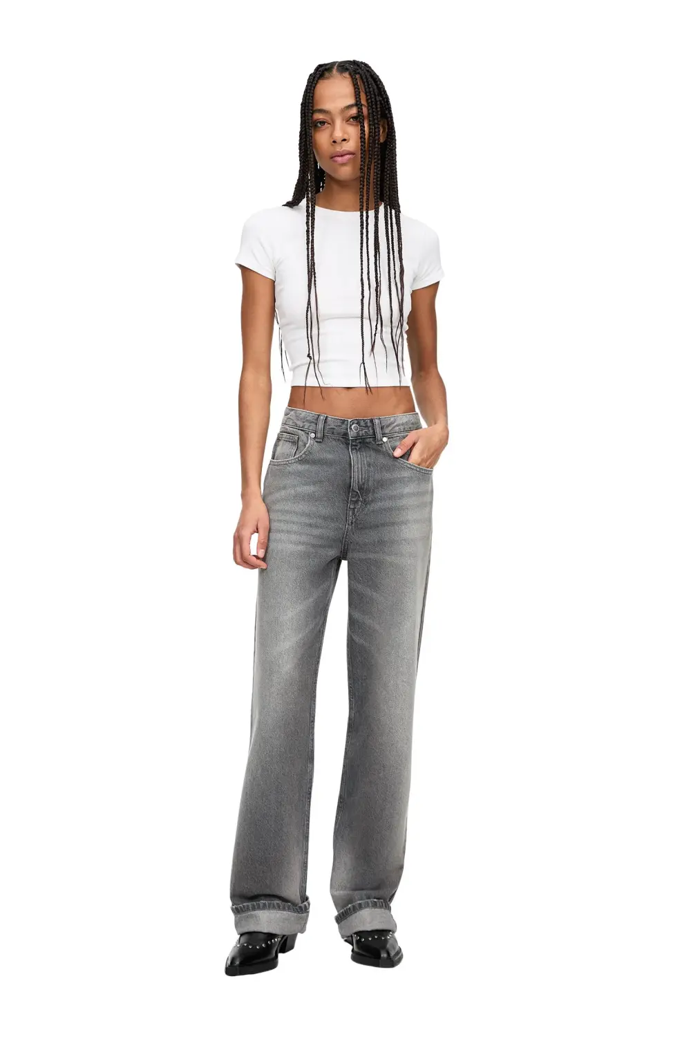 Jeans baggy vuelta bajo