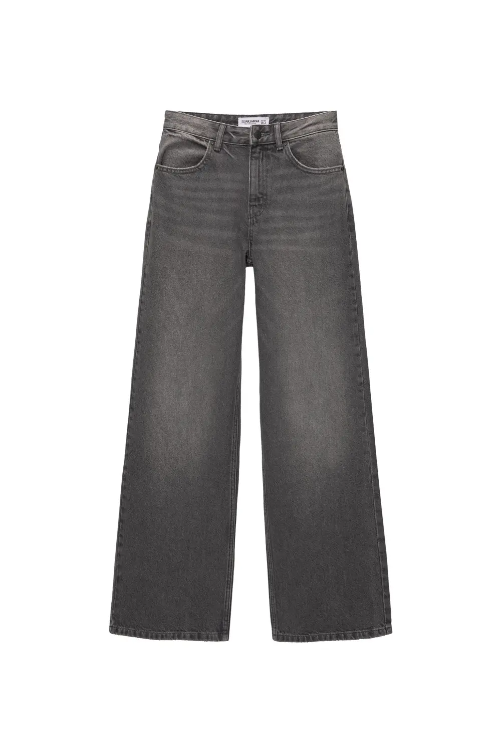 Jeans wide leg tiro alto