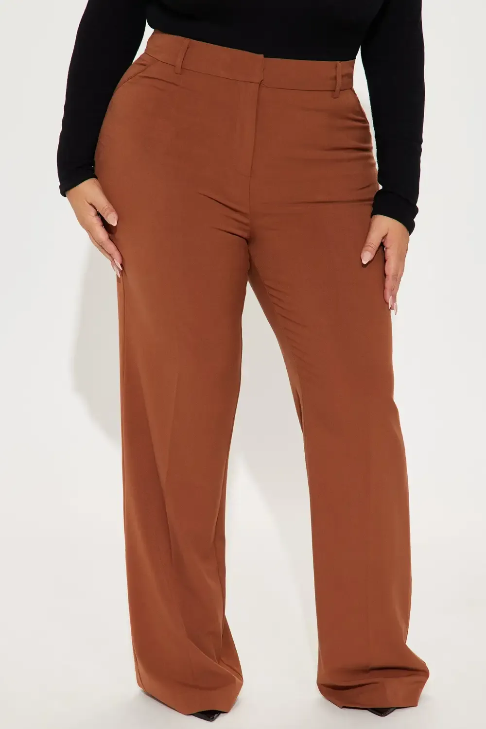 Tasha Dressy High Rise Pants - Mocha