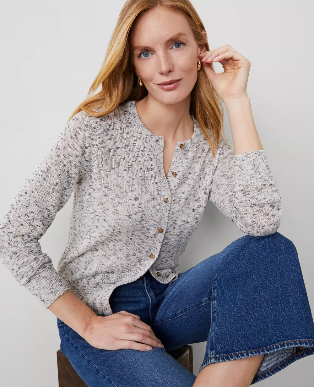 Metallic Marled Ann Cardigan
