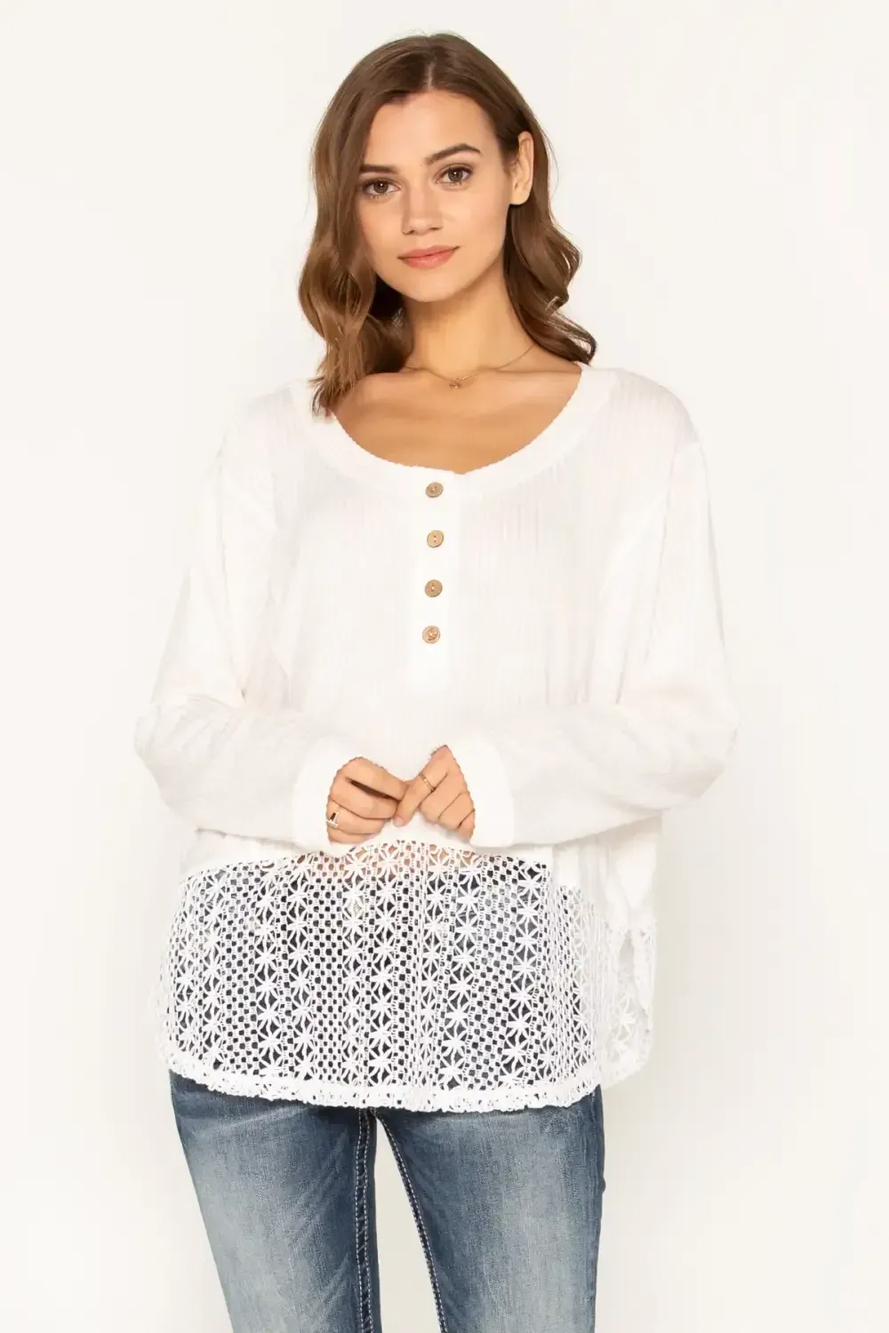 Pearly White Crochet Top