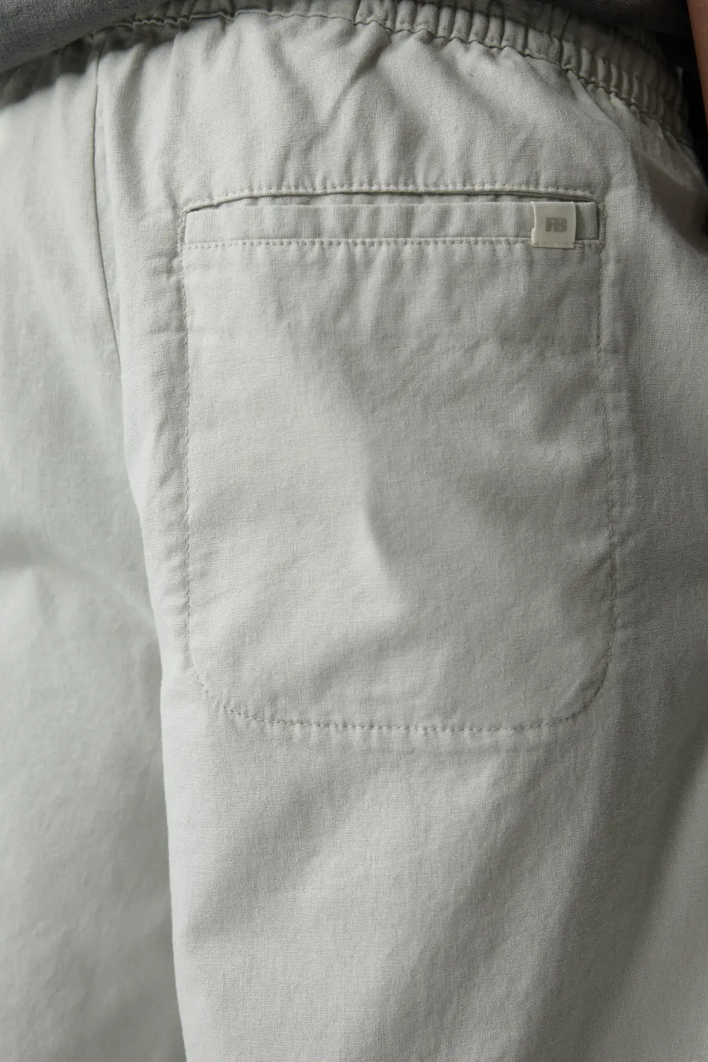 Linen blend jogger Bermuda shorts