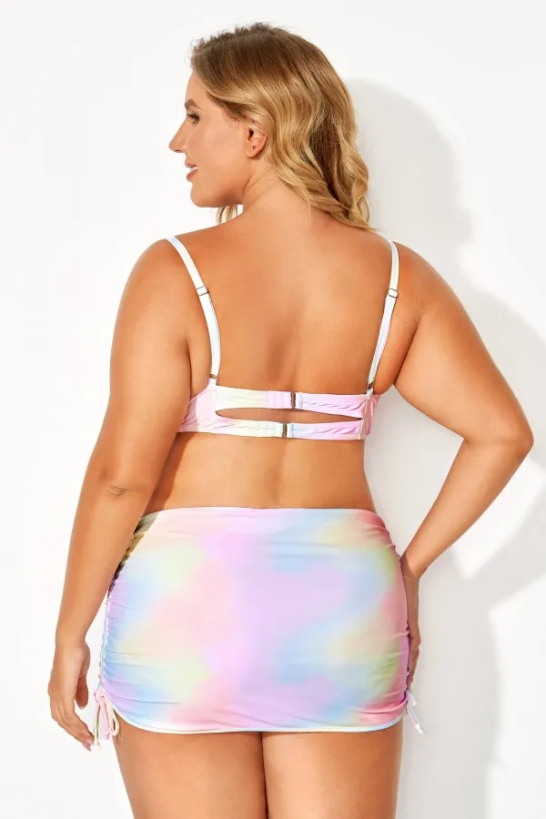 Tie Dye Printed Underwire Women Bikini Set