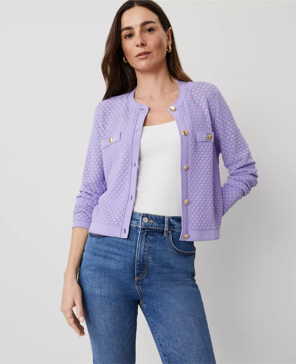 Pointelle Cardigan