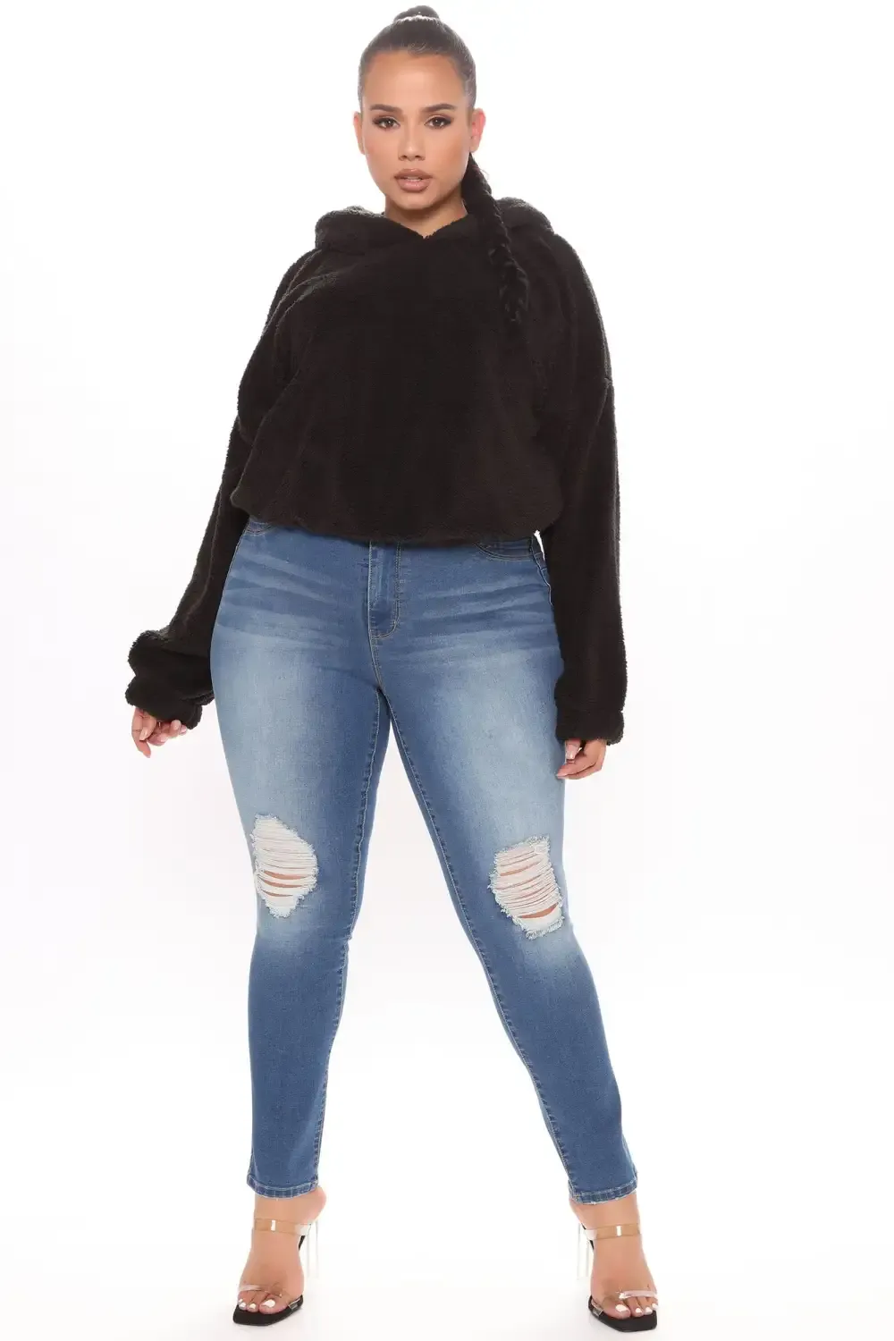 Your Favorite Teddy Bear Pullover Jacket - Black