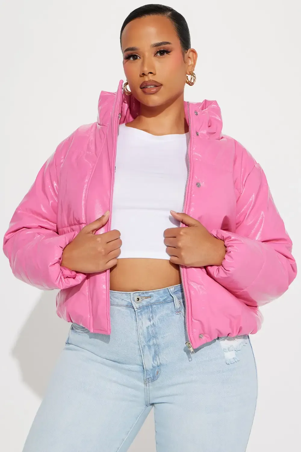 Shining Bright Puffer Jacket - Pink