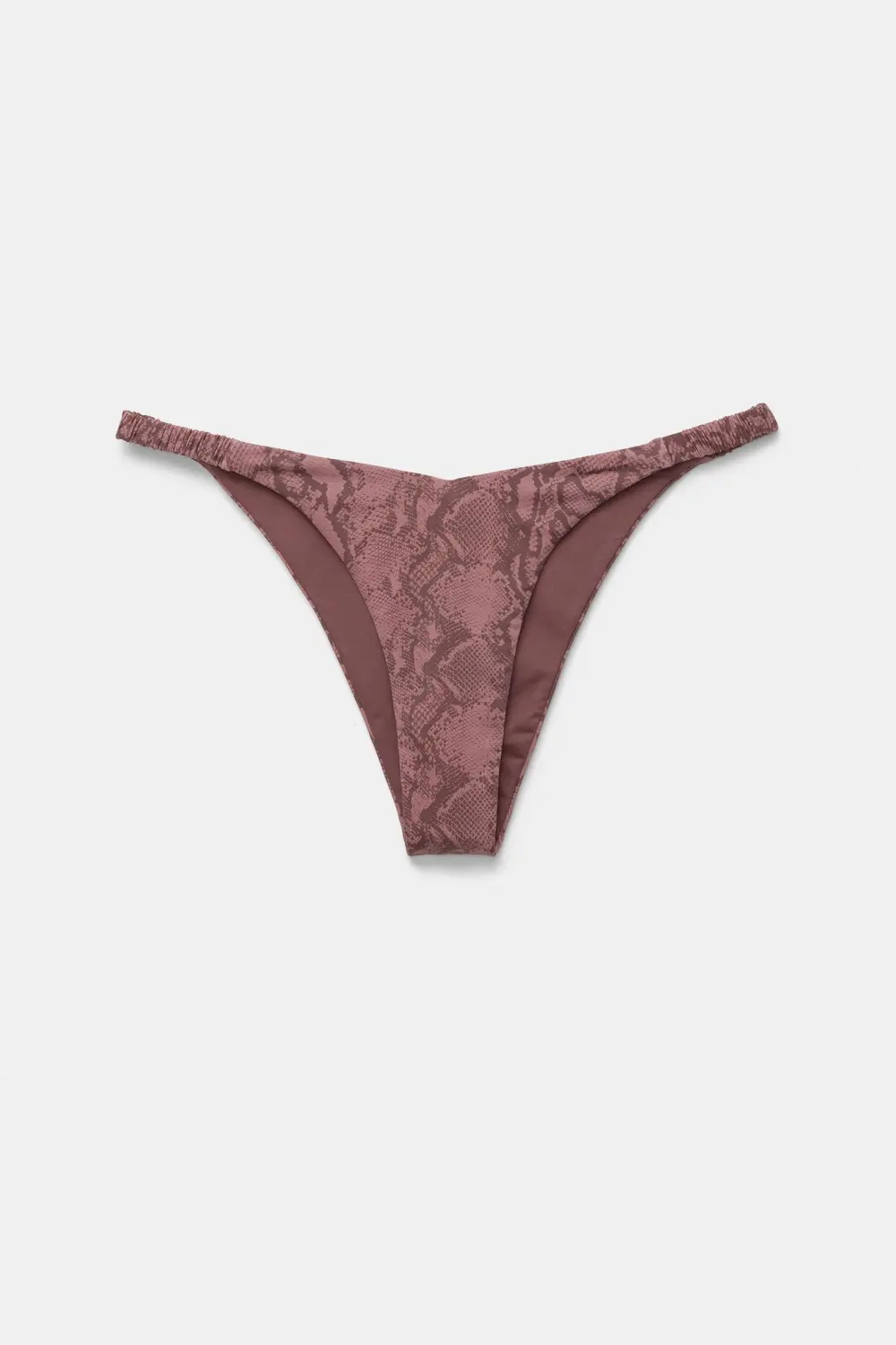 Snakeskin print bikini bottoms