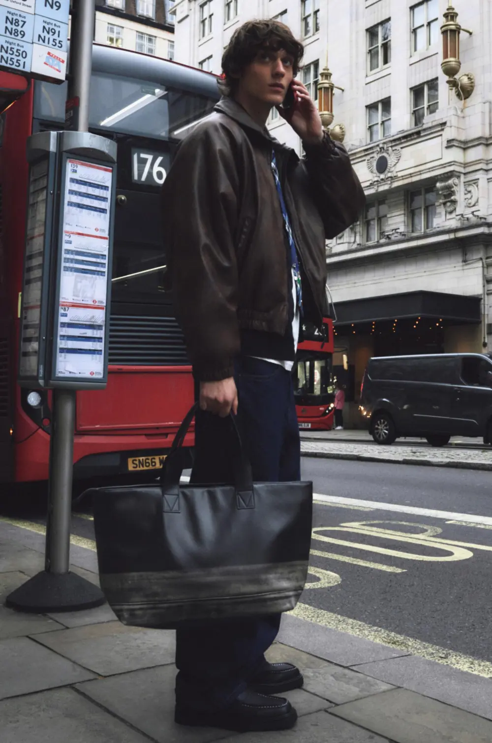 Bolso shopper efecto desgastado