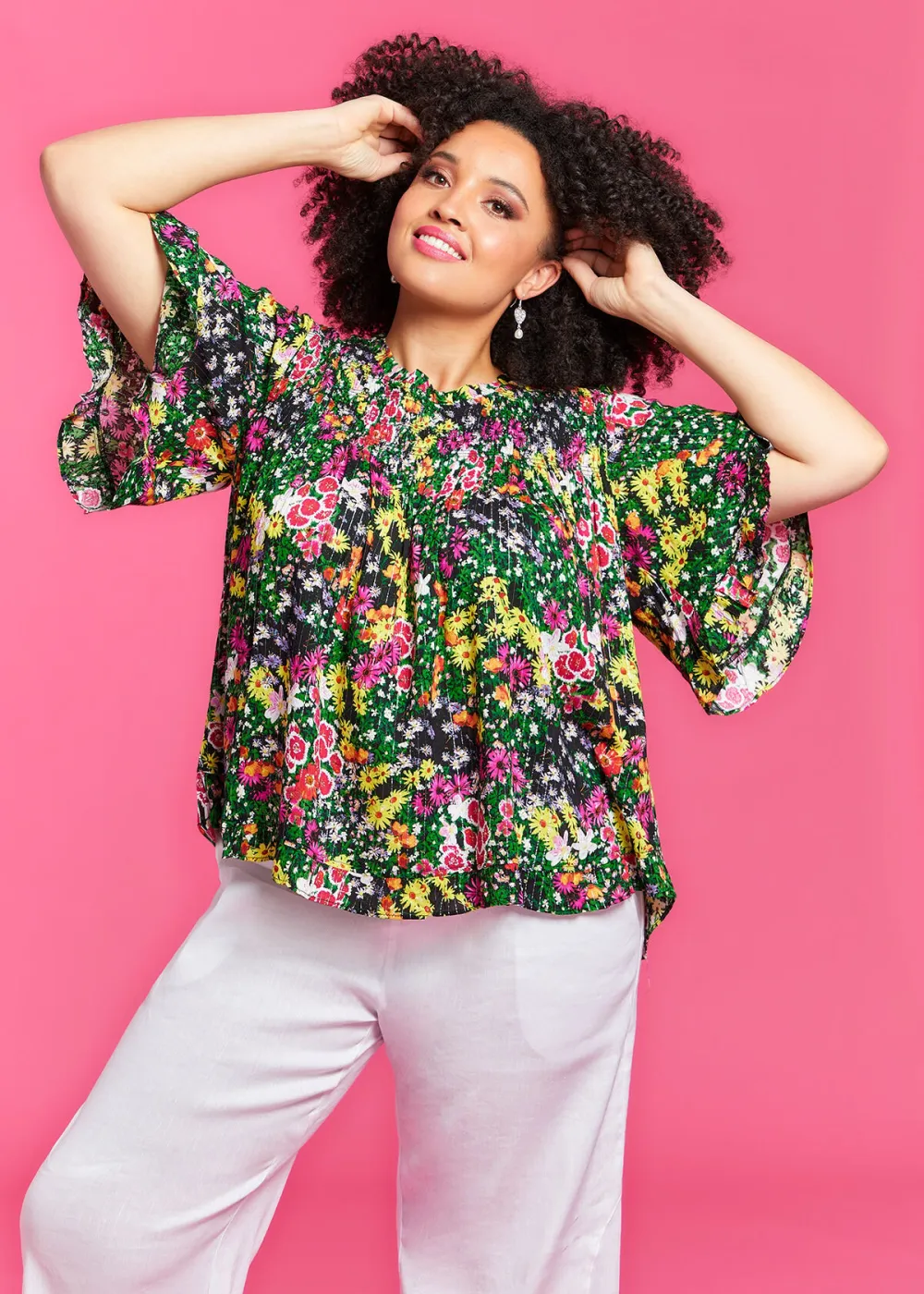Natural Lurex Ditzy Top