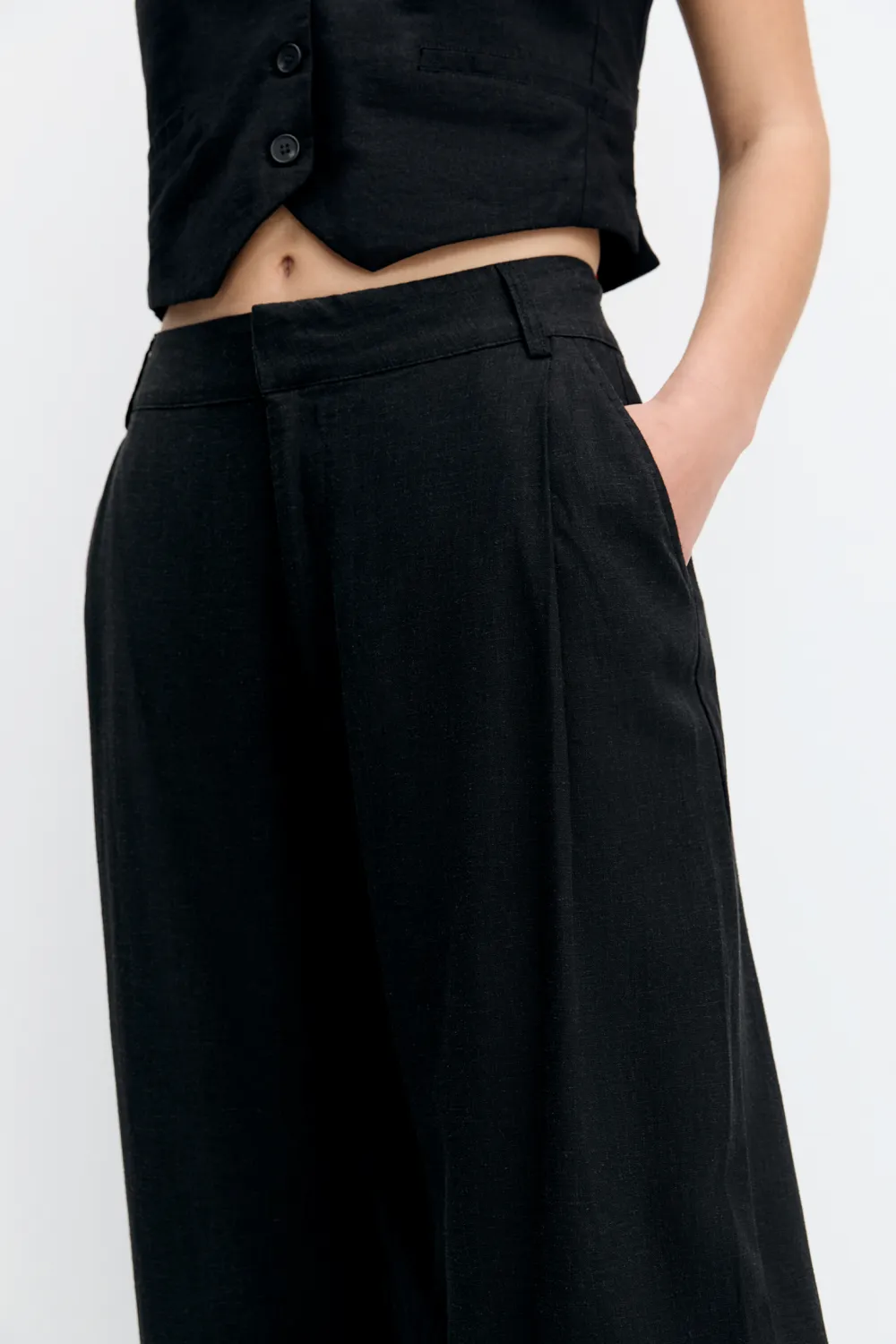 Pantalón de vestir fluido con lino